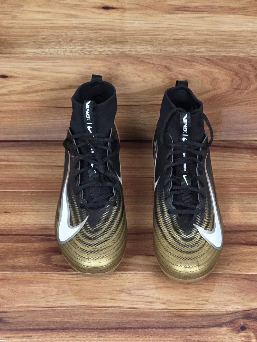 Nike Air Zoom Vapor Pro 1 Football Cleats Black Gold FB3298-003 Mens Sz 12.5 NEW